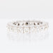 Bague 56 Bague eternity en or blanc certifiée HRD avec diamants 58 Facettes