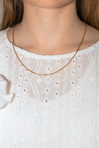 Collier Maille forçat Or rose