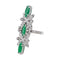 Bague 48 Bague Cocktail Or blanc Emeraude, Diamant 58 Facettes 4445898CN