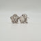 Boucles d'oreilles Boucles d’oreilles or blanc 18 carats fleurs en diamants naturels 58 Facettes