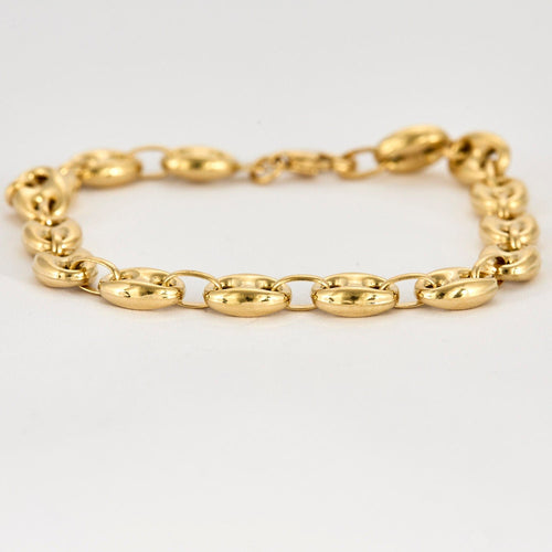 Gourmette Graine de Café or jaune 58 Facettes LP240/1