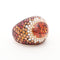 Bague 56 BAGE GRENAT "MANDARIN" DIAMANTS ET SAPHIRS DE COULEUR EN OR JAUNE 18K 58 Facettes