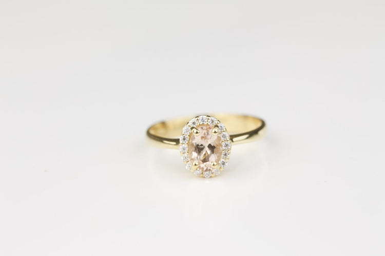 Bague 55 Bague Marguerite Morganite 58 Facettes