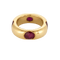 Bague 47,5 FRED - Bague jonc en or jaune et rubis 58 Facettes BIA1118X2