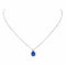 Collier Collier Or blanc Tanzanite, Diamant 58 Facettes 4423605RV