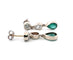 Boucles d'oreilles Boucles d'oreilles vintage en or blanc avec diamants et émeraudes 58 Facettes