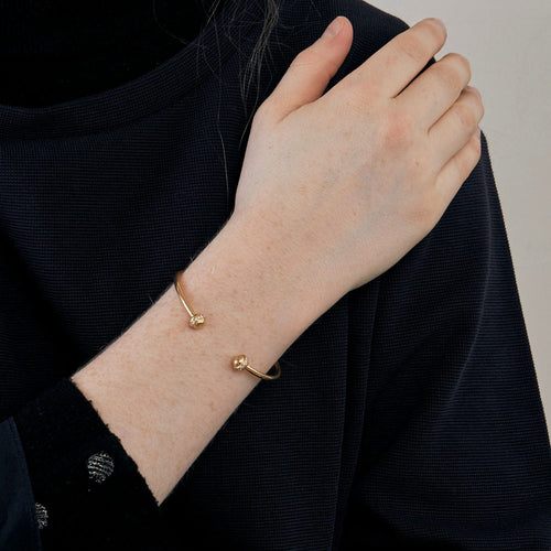 Bracelet Bracelet jonc ouvert or rose diamants 58 Facettes