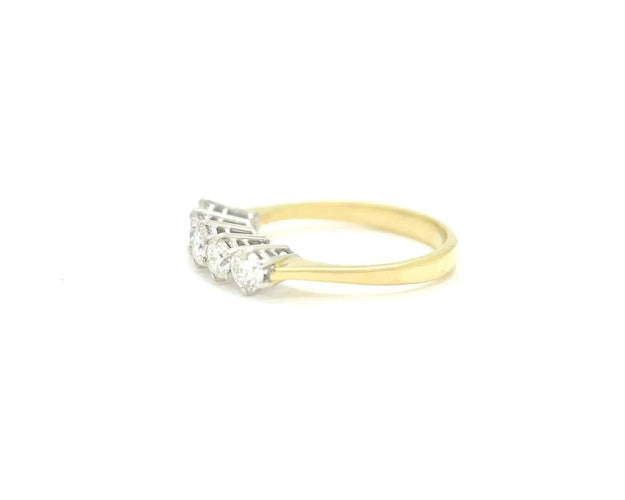 Bague Bague Riviera en or jaune et blanc de 0,80 ct 58 Facettes 13040
