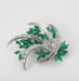 Brooch Emerald and diamond brooch 58 Facettes