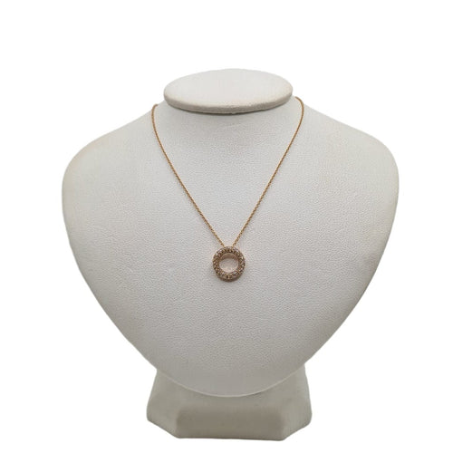Collier Collier or rose, cercle en diamants 58 Facettes