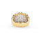Bague Bague en or jaune sertie d'un diamant central de 0,93 ct et d'un pavé de diamants. 58 Facettes 17309