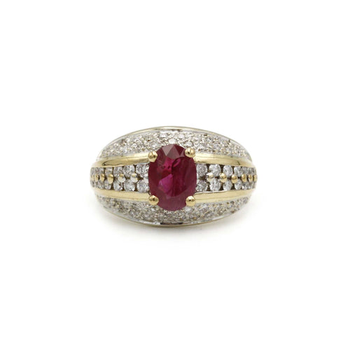 Bague 53 Bague - Or, Diamants & Rubis 58 Facettes 240386R