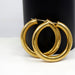 LARGE YELLOW GOLD CREOLES EARRINGS 58 Facettes 1
