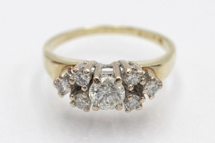 Bague bicolore en or avec diamants