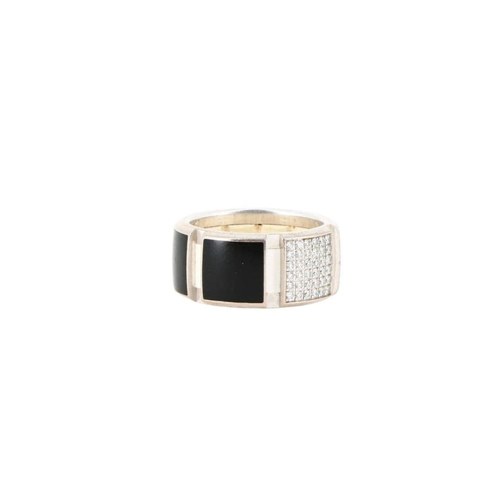 Bague 55 CHAUMET - Bague Class one Diamants Émail Noir 58 Facettes 28122