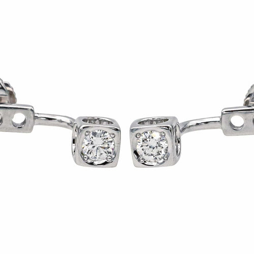 Dinh Van Boucles d'oreilles Cube Or blanc Diamant