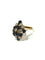 Bague 56.5 Bague Poire Or jaune, Diamants et Saphirs 58 Facettes