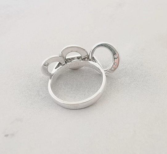 Bague 54 Bague Diamants Or Blanc 58 Facettes AA 1447