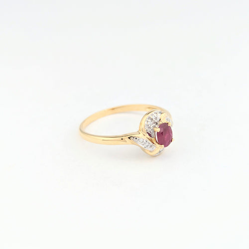 Bague 57.5 Bague tourbillon en or jaune diamants et rubis 58 Facettes 31140