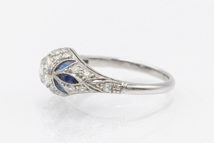 Art Déco ring with diamonds, 1920s 58 Facettes 11324