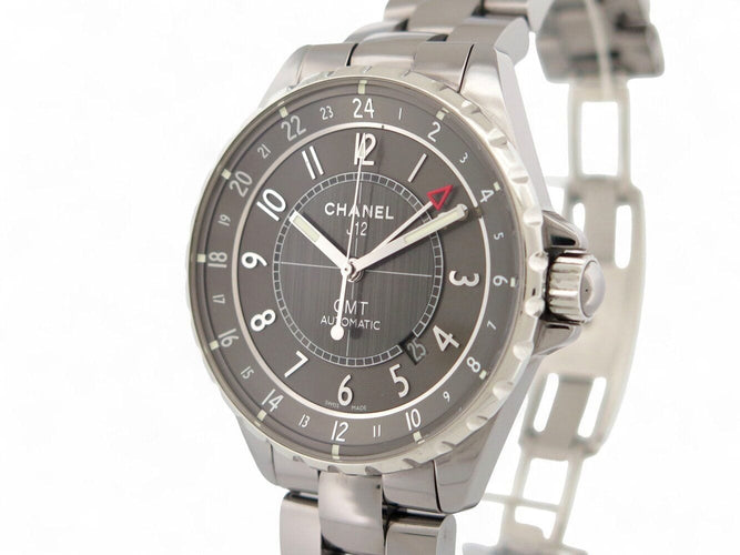 montre CHANEL j12 gmt h3099 en ceramique de titane 41mm chronomatic 58 Facettes 269992