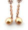 Boucles d'oreilles Boucles d'oreilles en or rose avec perles d'or et diamants 58 Facettes