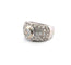 Bague 54 Bague en or blanc massif avec diamant central et pavé de diamants. 58 Facettes