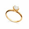 Bague 57 Solitaire en or jaune et diamant 58 Facettes 50351