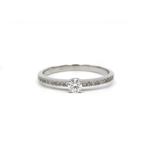 Bague 53 Bague or blanc et diamants 58 Facettes 230013R