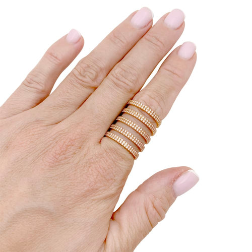 Bague 53 Bague Repossi, modèle "Berbère" en or rose et diamants. 58 Facettes 34863