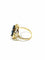 Bague 59 Bague Or jaune avec camée bleu 58 Facettes