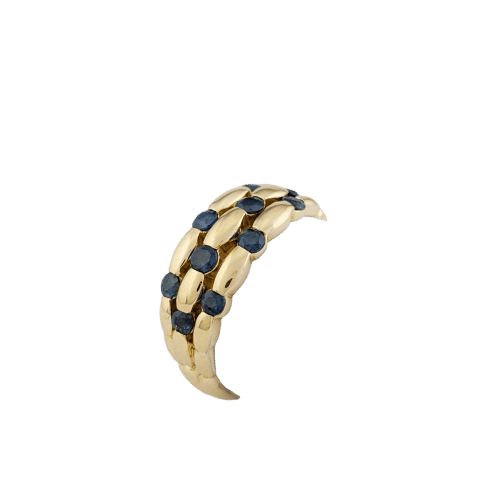 Bague 57 Bague en or jaune et saphirs 58 Facettes 33376