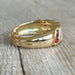 Bague 55 Bague jonc or jaune rubis diamants 58 Facettes 97