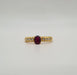 Bague 55.5 Bague or jaune sertie d’un rubis et diamants 58 Facettes