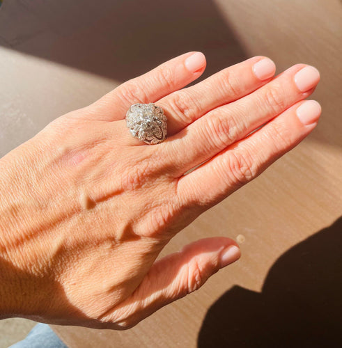 Bague Bague Dome Diamants Vintage 58 Facettes