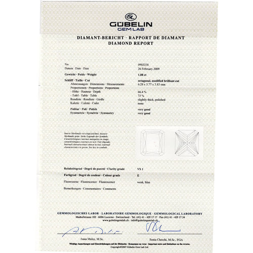 Bague 53 Bague or blanc, diamant 1,08 carat. 58 Facettes 33536