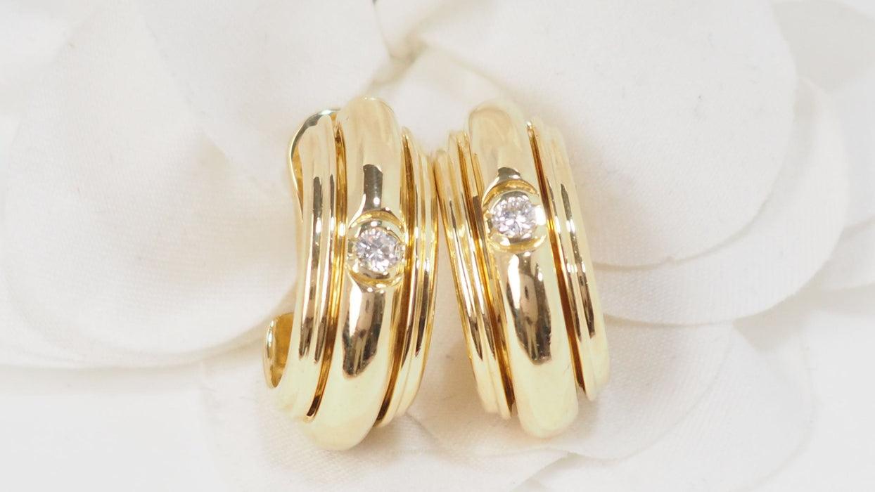 Boucles d'oreilles PIAGET - Boucles d'oreilles Possession en or jaune et diamants 58 Facettes 32654