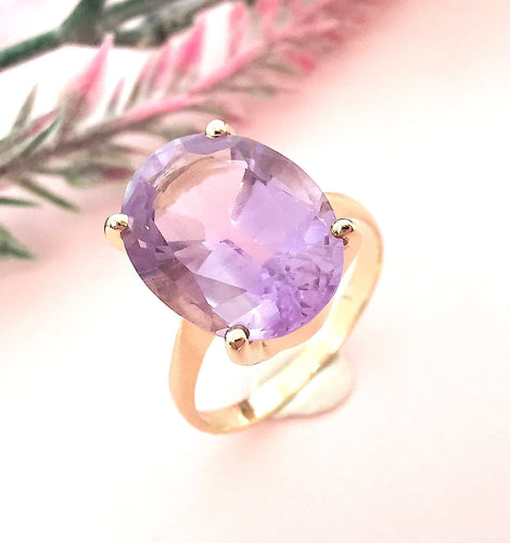 Bague 54.5 Bague Améthyste Ovale 58 Facettes AA 1601