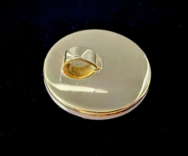 Pendentif Médaillon cristal anglais et or jaune, fond nacre 58 Facettes