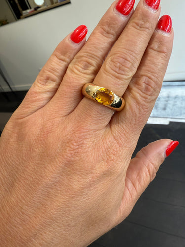 Bague 55 Cartier - Bague Jonc Ellipse Or jaune et citrine 58 Facettes 1.0000605/2