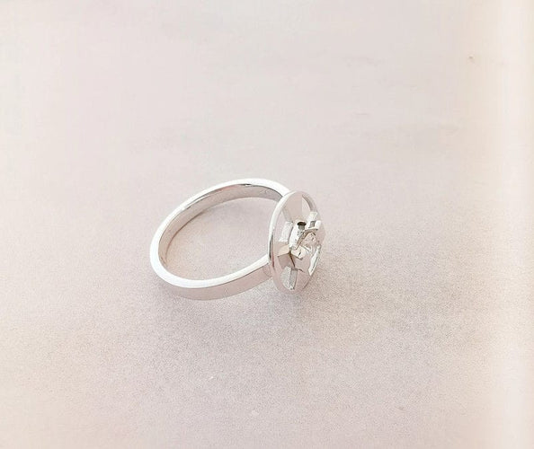 Bague 54.5 Solitaire Lilistone Diamant & Or Blanc 58 Facettes AA 1435