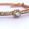 Bracelet vintage en or jaune avec diamants