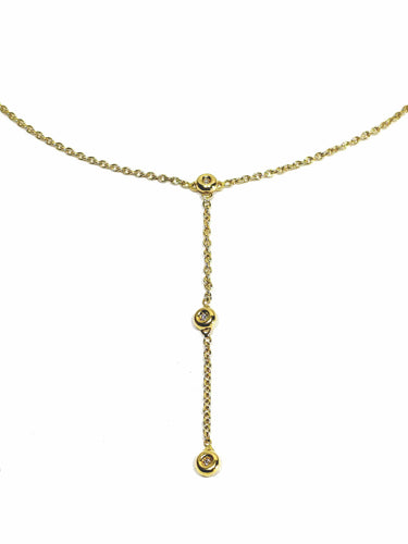 Collier Collier en or jaune 18 carats et diamants 58 Facettes