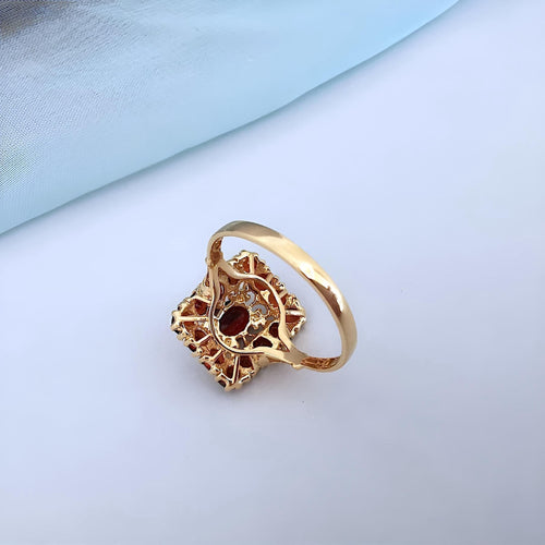 Bague 57.5 Bague grenats Or jaune 18K 58 Facettes 1756
