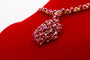 Collier Collier or jaune, cabochon rubis et diamants 58 Facettes 240040