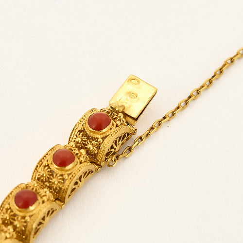 Bracelet Bracelet souple en or jaune et cornalines 58 Facettes PAL30432