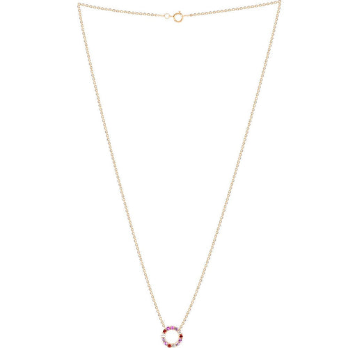 Collier Collier saphirs multi couleurs or rose 58 Facettes