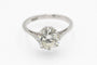 Bague 53 Bague solitaire classique en or blanc avec un diamant de 2,01 carats 58 Facettes 11533