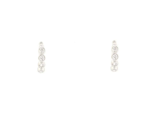 Boucles d'oreilles Boucles d'oreilles en or blanc serties de diamants de 0,20 ct 58 Facettes 13277