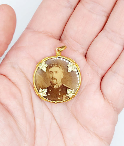 Pendentif Pendentif porte photo antique or jaune 58 Facettes A05403